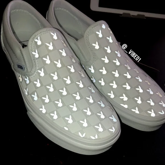NWT Checkerboard slip on vans Reflective - Picture 3 of 3